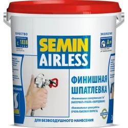 Шпатлевка финишная Airless Classic красная крышка 25 кг Semin