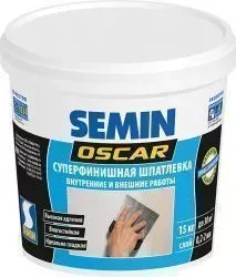 Шпатлевка полимерная Oscar для сверхтонкой отделки 8 кг Semin
