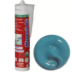 Силиконовый герметик Mapesil АС № 171 бирюзовый 310 мл Mapei
