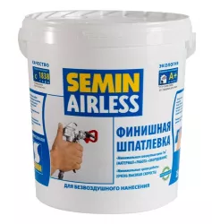 Шпатлевка финишная Airless Classic белая крышка 20 кг Semin классик