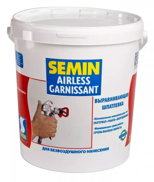 Шпатлевка выравнивающая Airless garnissant 20 кг Semin