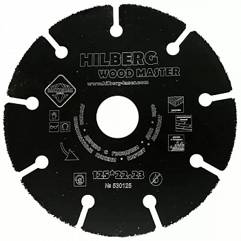 Диск алмазный отрезной Super wood 125*22.23 мм Hilberg