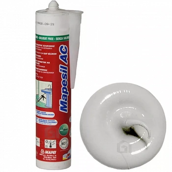 Силиконовый герметик Mapesil АС № 111 светло-серый 310 мл Mapei